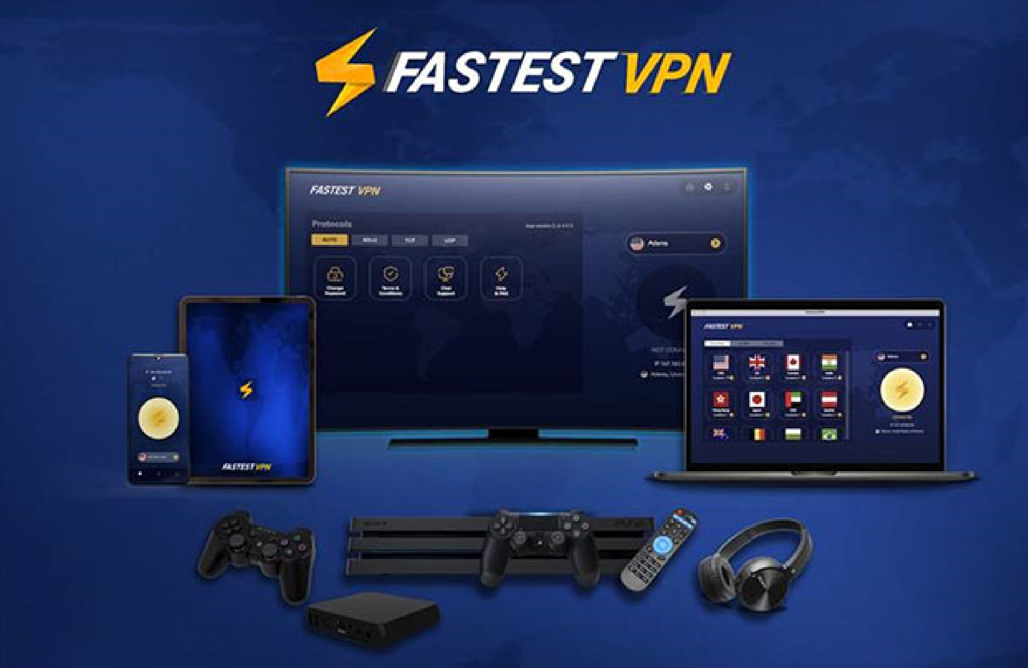 FastestVPN PRO: Lifetime Subscription (10 Devices)